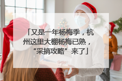 又是一年杨梅季，杭州这里大棚杨梅已熟，“采摘攻略”来了