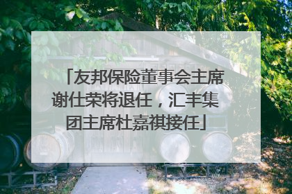 友邦保险董事会主席谢仕荣将退任，汇丰集团主席杜嘉祺接任