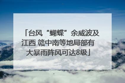 台风“蝴蝶”余威波及江西 赣中南等地局部有大暴雨阵风可达8级