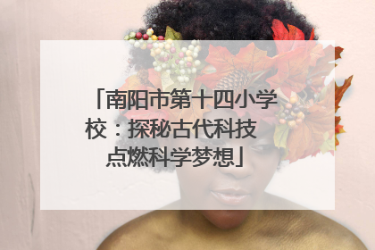 南阳市第十四小学校：探秘古代科技 点燃科学梦想