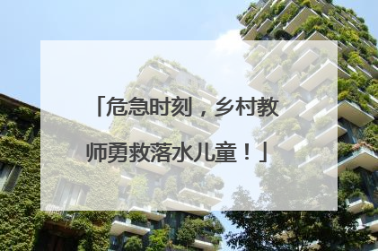 危急时刻，乡村教师勇救落水儿童！