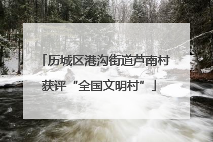 历城区港沟街道芦南村获评“全国文明村”
