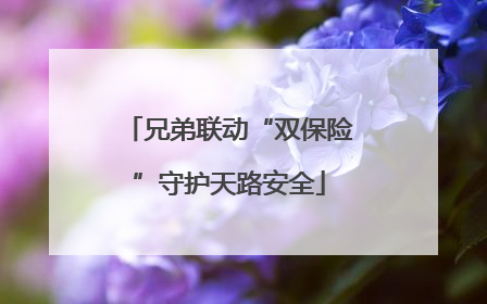 兄弟联动“双保险”守护天路安全