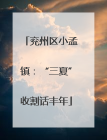 兖州区小孟镇：“三夏”收割话丰年