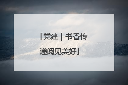 党建｜书香传递阅见美好