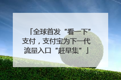全球首发“看一下”支付，支付宝为下一代流量入口“赶早集”