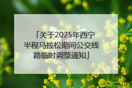 关于2025年西宁半程马拉松期间公交线路临时调整通知