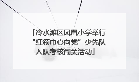 冷水滩区凤凰小学举行“红领巾心向党”少先队入队考核闯关活动