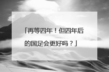 再等四年！但四年后的国足会更好吗？