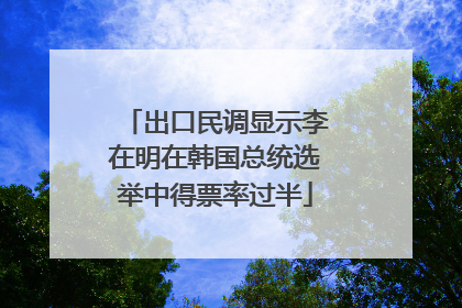 出口民调显示李在明在韩国总统选举中得票率过半