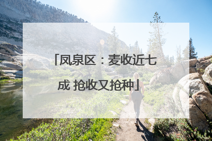 凤泉区：麦收近七成 抢收又抢种