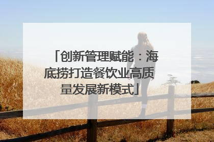 创新管理赋能：海底捞打造餐饮业高质量发展新模式