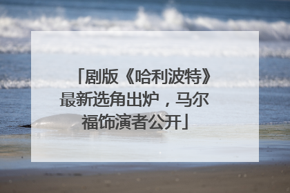 剧版《哈利波特》最新选角出炉，马尔福饰演者公开