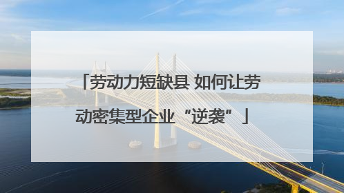 劳动力短缺县 如何让劳动密集型企业“逆袭”