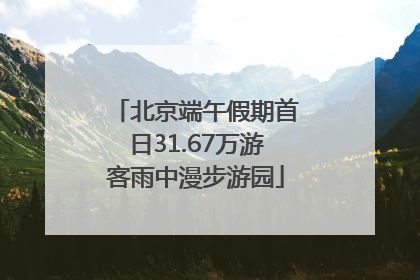 北京端午假期首日31.67万游客雨中漫步游园
