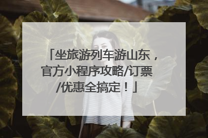 坐旅游列车游山东，官方小程序攻略/订票/优惠全搞定！