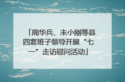 周华兵、未小刚等县四套班子领导开展“七一”走访慰问活动