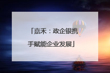 嘉禾：政企银携手赋能企业发展