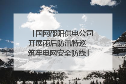国网邵阳供电公司开展雨后防汛特巡 筑牢电网安全防线