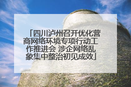 四川泸州召开优化营商网络环境专项行动工作推进会 涉企网络乱象集中整治初见成效