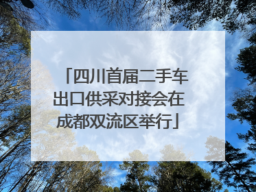 四川首届二手车出口供采对接会在成都双流区举行