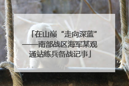 在山巅“走向深蓝”——南部战区海军某观通站练兵备战记事