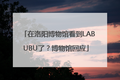 在洛阳博物馆看到LABUBU了？博物馆回应