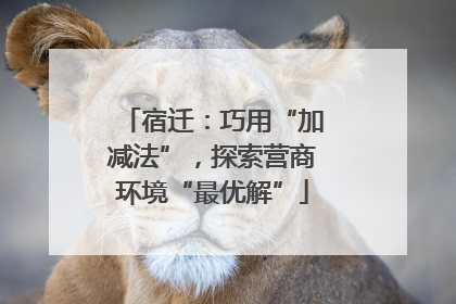 宿迁：巧用“加减法”，探索营商环境“最优解”