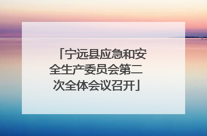 宁远县应急和安全生产委员会第二次全体会议召开