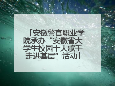 安徽警官职业学院承办“安徽省大学生校园十大歌手走进基层”活动