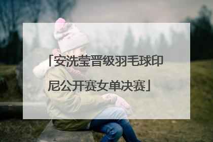 安洗莹晋级羽毛球印尼公开赛女单决赛