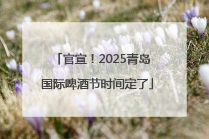 官宣！2025青岛国际啤酒节时间定了