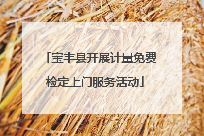 宝丰县开展计量免费检定上门服务活动