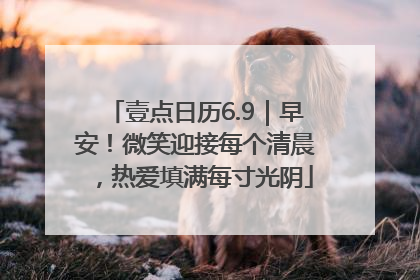 壹点日历6.9｜早安！微笑迎接每个清晨，热爱填满每寸光阴