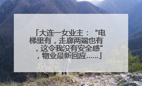大连一女业主：“电梯里有，走廊两端也有，这令我没有安全感”，物业最新回应……
