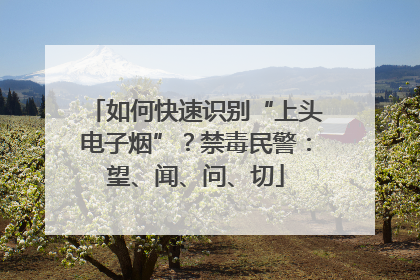 如何快速识别“上头电子烟”？禁毒民警：望、闻、问、切