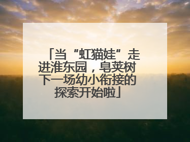 当“虹猫娃”走进淮东园，皂荚树下一场幼小衔接的探索开始啦