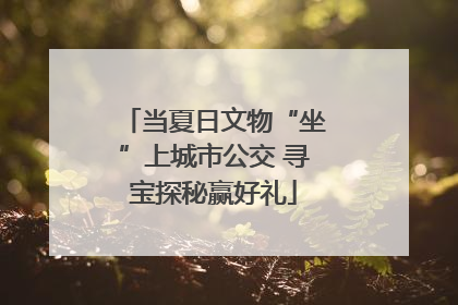 当夏日文物“坐”上城市公交 寻宝探秘赢好礼