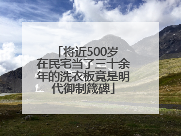 将近500岁 在民宅当了三十余年的洗衣板竟是明代御制箴碑
