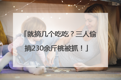 就摘几个吃吃？三人偷摘230余斤桃被抓！