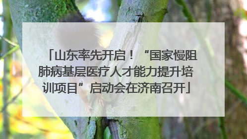 山东率先开启！“国家慢阻肺病基层医疗人才能力提升培训项目”启动会在济南召开