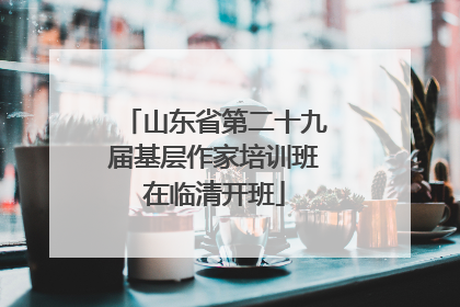 山东省第二十九届基层作家培训班在临清开班