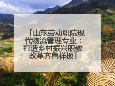 山东劳动职院现代物流管理专业：打造乡村振兴职教改革齐鲁样板