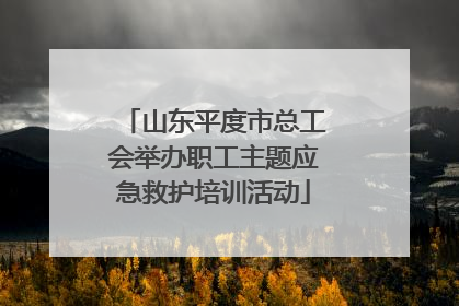 山东平度市总工会举办职工主题应急救护培训活动