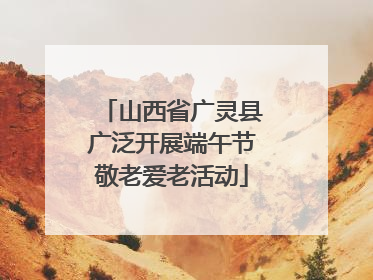 山西省广灵县广泛开展端午节敬老爱老活动