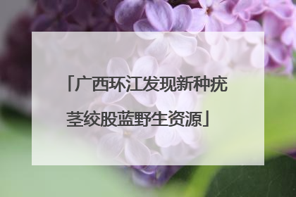 广西环江发现新种疣茎绞股蓝野生资源