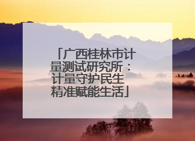 广西桂林市计量测试研究所：计量守护民生 精准赋能生活
