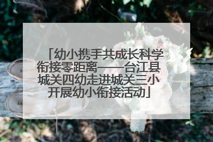 幼小携手共成长科学衔接零距离——台江县城关四幼走进城关三小开展幼小衔接活动