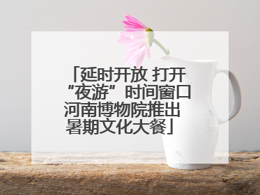 延时开放 打开“夜游”时间窗口 河南博物院推出暑期文化大餐