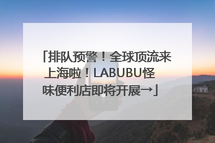 排队预警！全球顶流来上海啦！LABUBU怪味便利店即将开展→